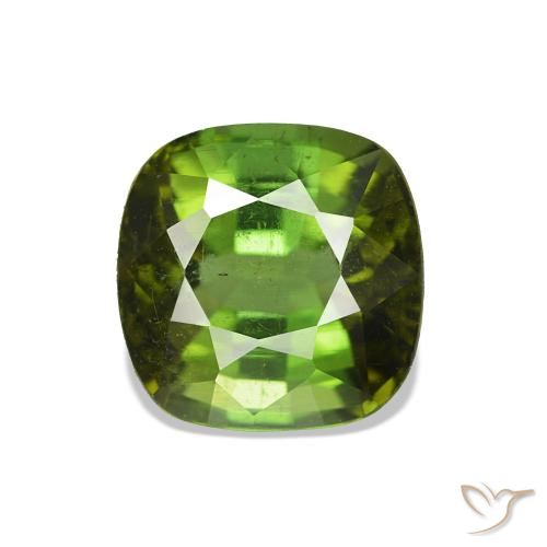 Turmalina Verde oscuro natural de 1.80 ct, Forma Cojín, VS