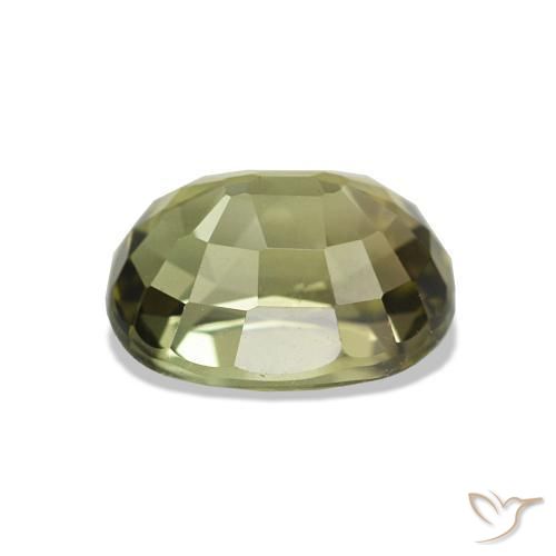 Turmalina Verde terroso cálido natural de 1.69 ct, Corte Cojín, VVS