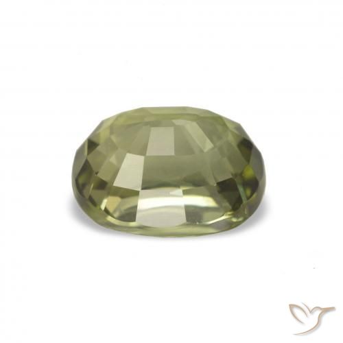 Turmalina Verde bosque cálido natural de 1.66 ct, Corte Óvalo, VVS-VS