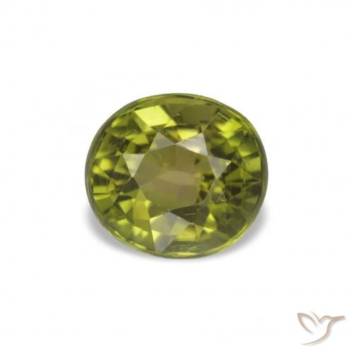 1.43ct Verde terroso cálido Turmalina, Ovalada, VS
