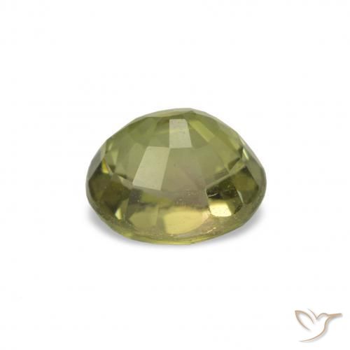 Turmalina Verde terroso cálido natural de 1.43 ct, Corte Óvalo, VS