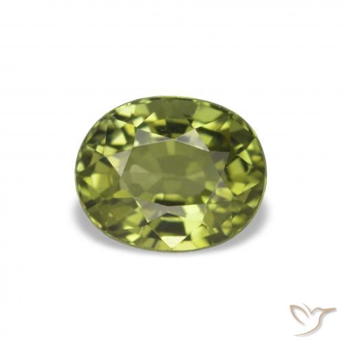 1.47ct Verde Oliva Turmalina, Ovalada, VS