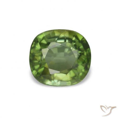 1.51ct Verde medio Turmalina, Forma Cojín, VVS-VS
