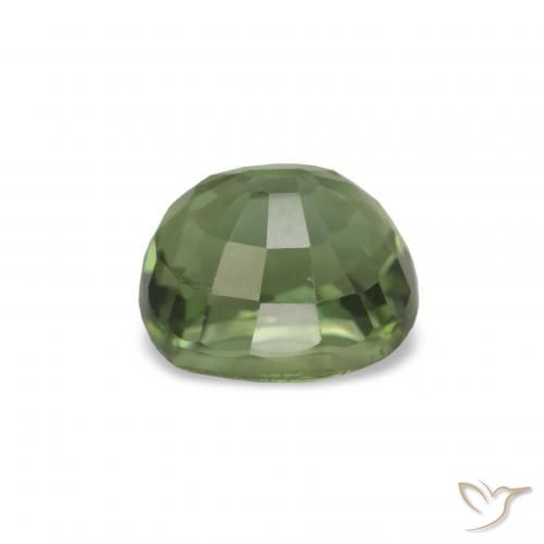 Turmalina Verde medio natural de 1.51 ct, Corte Cojín, VVS-VS