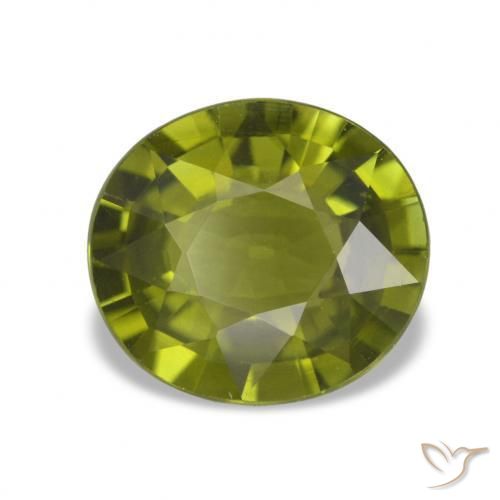 Turmalina Verde bosque cálido natural de 1.87 ct, Corte Óvalo, VVS-VS