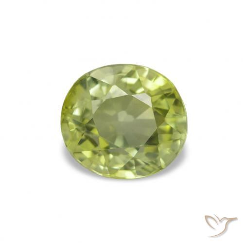 1.34ct Verde Oliva Turmalina, Ovalada, VVS-VS