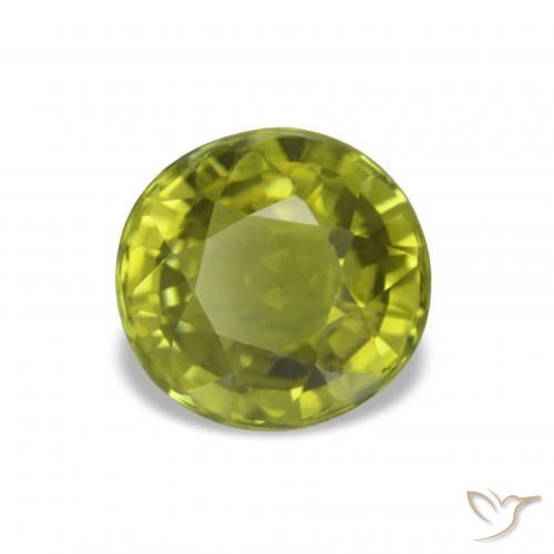 Turmalina Verde terroso cálido natural de 1.64 ct, Corte Óvalo, VVS-VS