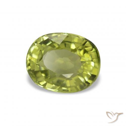 Turmalina verde natural de 1,50 ct, corte óvalo, VS