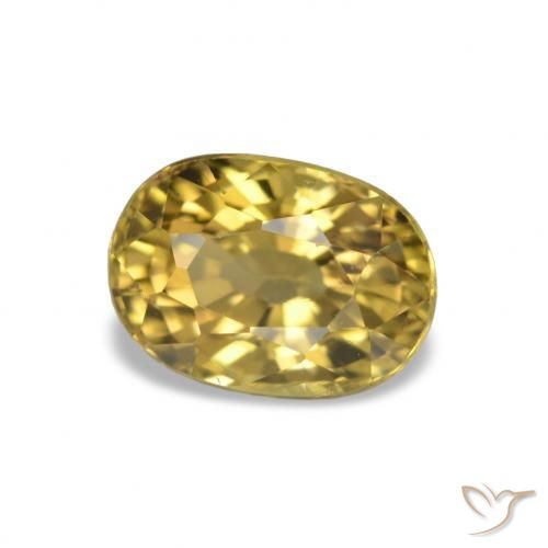 Turmalina Oro natural de 1.62 ct, Corte Óvalo, VVS-VS