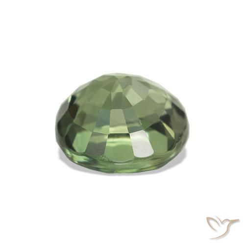 Turmalina Verde cálido natural de 1.27 ct, Corte Redondo, VVS