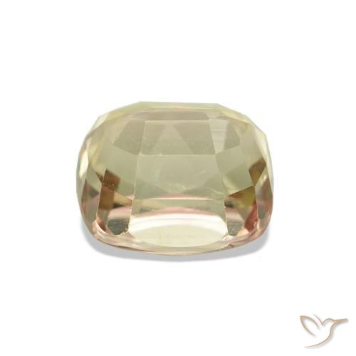Turmalina Amarillo amarronado natural de 1.78 ct, Corte Cojín, VS-SI