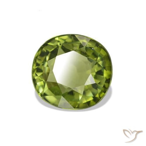 Turmalina Verde medio natural de 1.42 ct, Corte Óvalo, VS