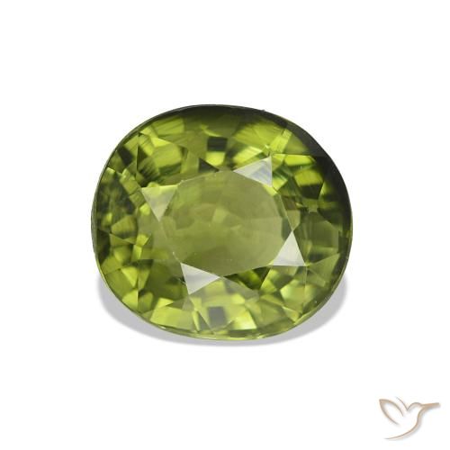 Turmalina Verde bosque natural de 1.67 ct, Corte Óvalo, VS-SI