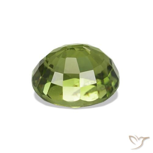 Turmalina Verde cálido natural de 1.73 ct, Corte Óvalo, VS-SI