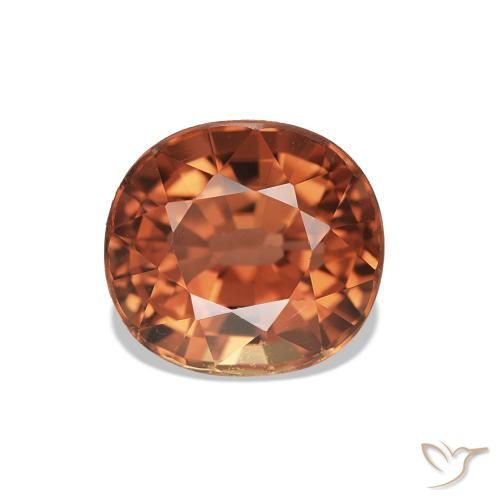 Turmalina Naranja fuego natural de 1.60 ct, Corte Óvalo, VVS-VS