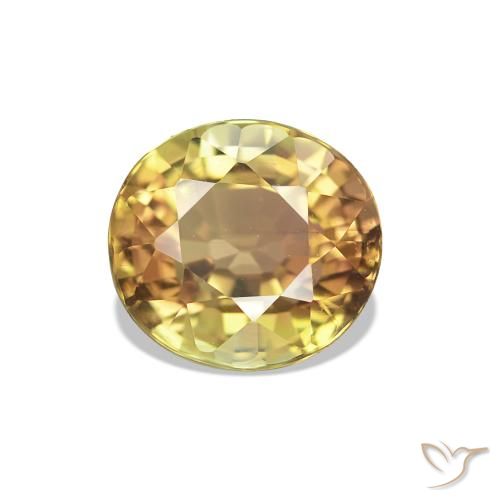 1.47ct Marrón amarillento Turmalina, Ovalada, VVS