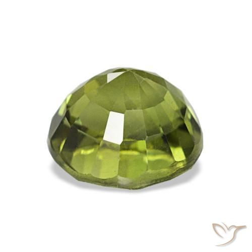 Turmalina verde natural de 1,55 ct, corte redondo, VVS-VS