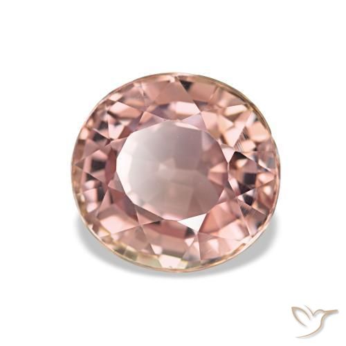 Turmalina rosa natural de 1,84 ct, corte óvalo, VS