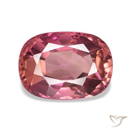 Turmalina rosa de 2,20 ct, cojín, VS
