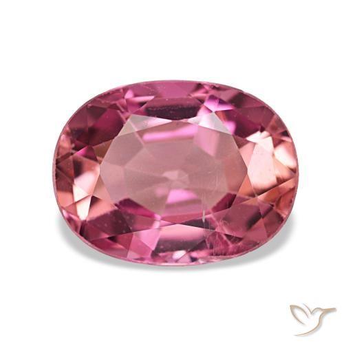 Turmalina rosa natural de 1,58 ct, corte óvalo, VS-SI