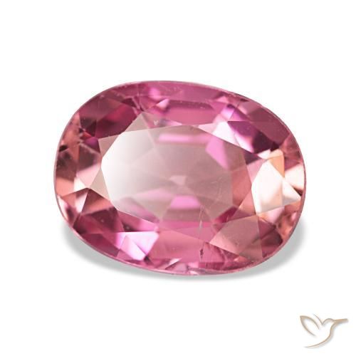 Turmalina rosa natural de 1,58 ct, corte óvalo, VS-SI