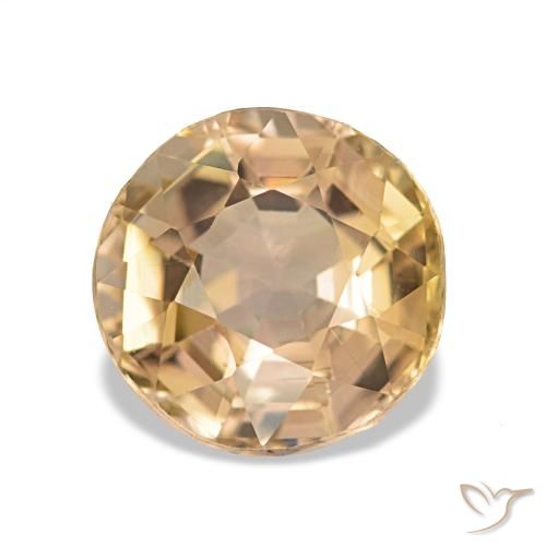 Turmalina dorado de 2,03 ct, redondo, VS