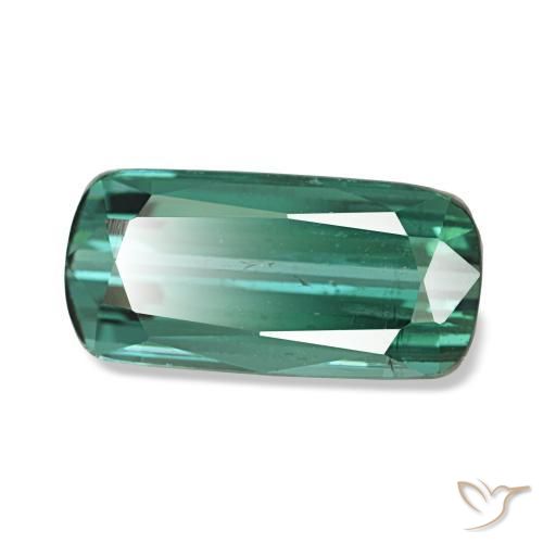 Turmalina verde natural de 1,88 ct, corte cojín, SI