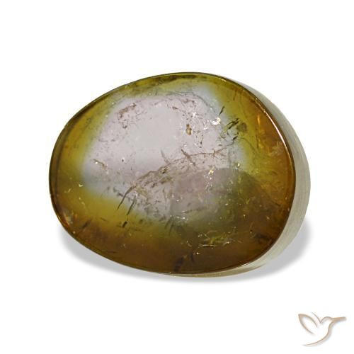 Turmalina multicolor natural de 3,48 ct, forma elegante, transparente