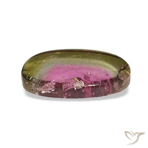 Turmalina multicolor natural de 1,66 ct, forma elegante, transparente