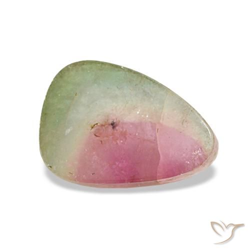 Turmalina multicolor natural de 2,56 ct, trillón, transparente