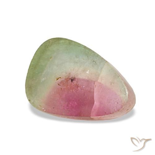Turmalina multicolor natural de 2,56 ct, trillón, transparente