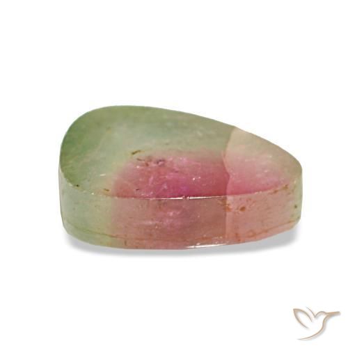 Turmalina multicolor natural de 2,56 ct, trillón, transparente
