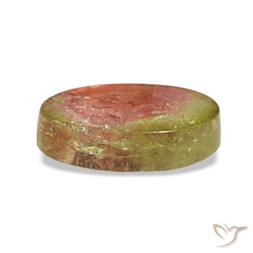 Turmalina multicolor natural de 1,74 ct, corte óvalo, transparente
