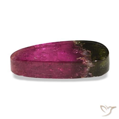 Turmalina multicolor natural de 4,39 ct, forma elegante, transparente