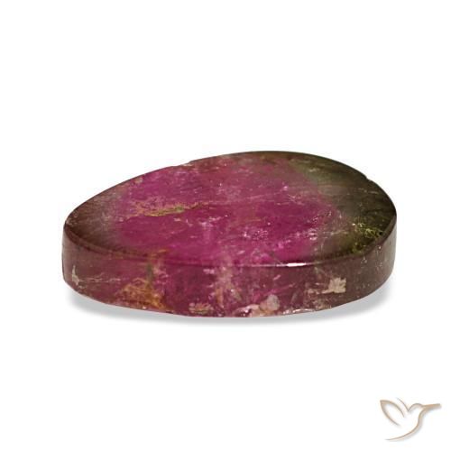 Turmalina multicolor natural de 2,98 ct, forma elegante, transparente