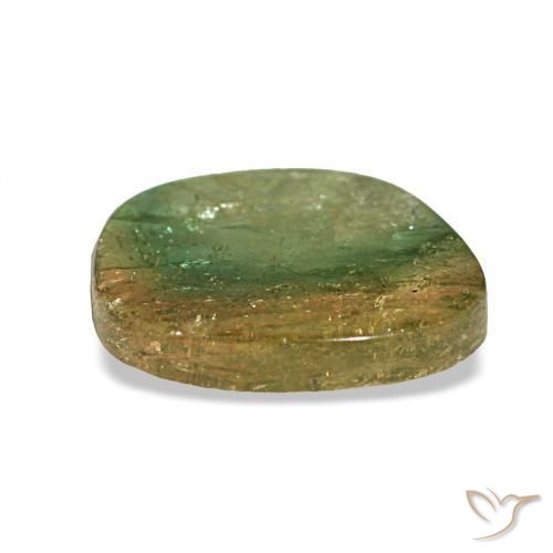 Turmalina multicolor natural de 1,83 ct, forma elegante, transparente