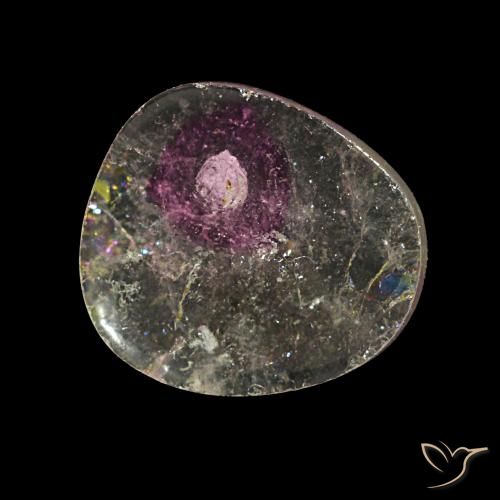 Turmalina multicolor natural de 4,50 ct, forma elegante, transparente