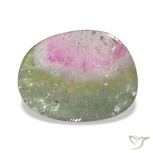 Turmalina multicolor de 2,46 ct, fantasía, transparente