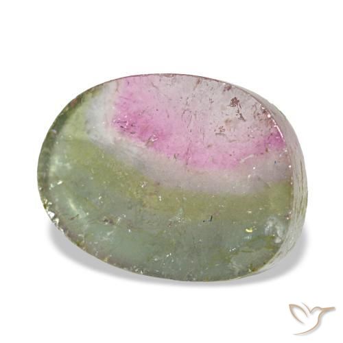 Turmalina multicolor natural de 2,46 ct, forma elegante, transparente