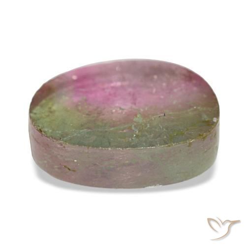 Turmalina multicolor natural de 2,46 ct, forma elegante, transparente