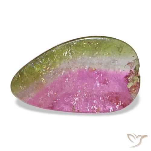 Turmalina multicolor de 1,72 ct, fantasía, transparente
