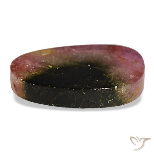 Turmalina multicolor natural de 7,12 ct, forma elegante, transparente