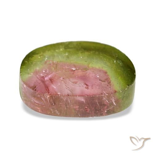 Turmalina multicolor natural de 1,72 ct, forma elegante, transparente
