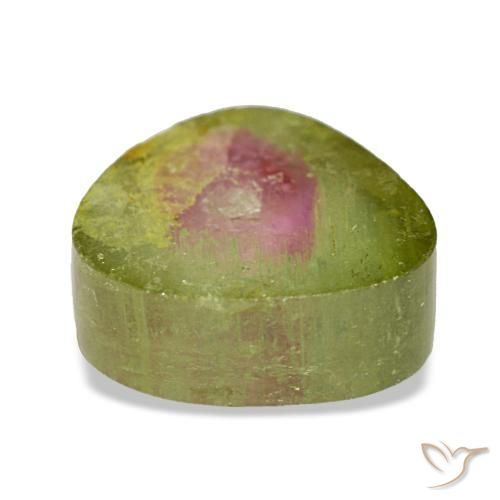 Turmalina multicolor natural de 2,97 ct, trillón, transparente