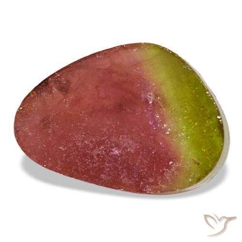 Turmalina multicolor natural de 6,48 ct, forma elegante, transparente