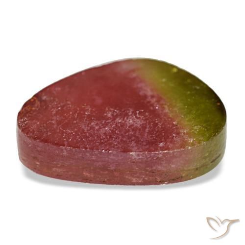 Turmalina multicolor natural de 6,48 ct, forma elegante, transparente