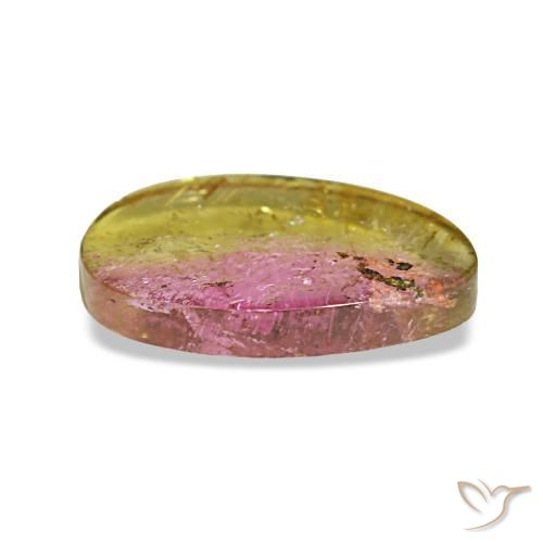 Turmalina multicolor natural de 1,95 ct, forma elegante, transparente