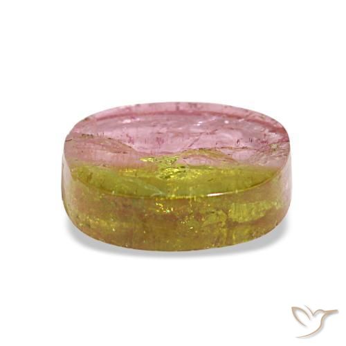 Turmalina multicolor natural de 2,52 ct, forma elegante, transparente