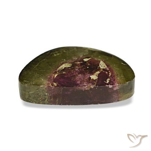 Turmalina multicolor natural de 4,38 ct, forma elegante, transparente