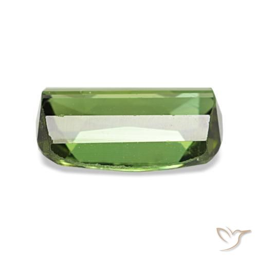 Turmalina verde natural de 1,56 ct, corte cojín, SI